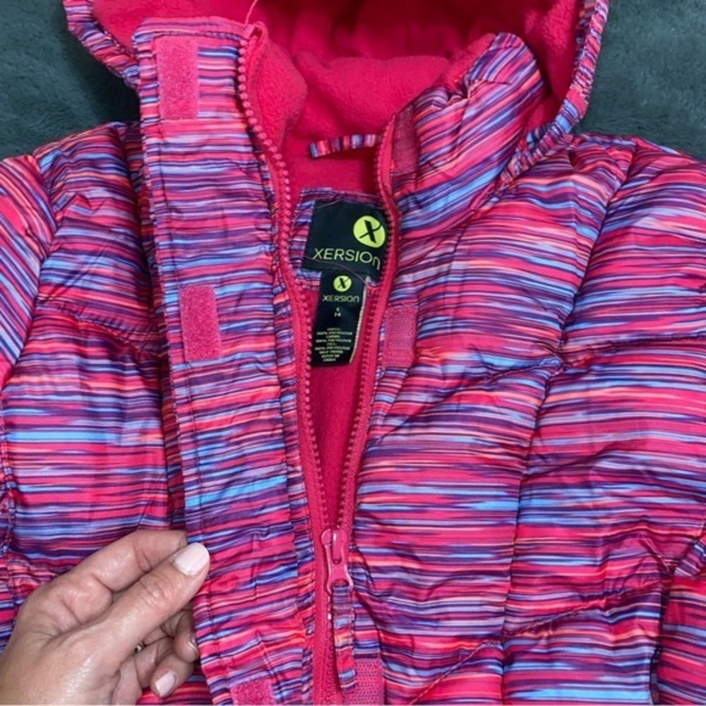 Puffy coat‎ girls size 14 snow jacket heavyweight fleece lined - Picture 2 of 5